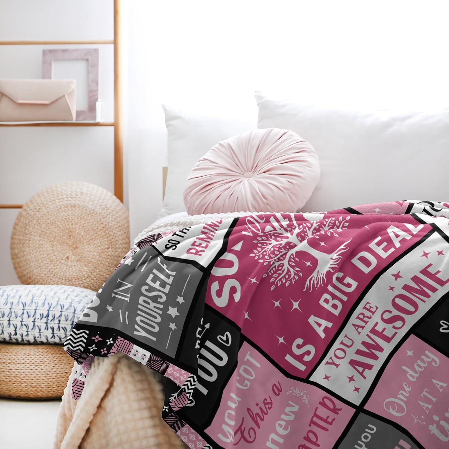 kituzol Sobriety Gifts for Women, Sober Blanket, Addiction Recovery Gift, 1 Year Sober Gift Ideas, AA Gifts Sobriety for Women 60"X50" - Image 3