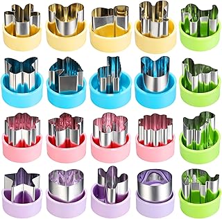 1.5" Vegetable Cutter Shapes Set - Mini Cookie Cutters Fruit Cookie Pastry Stamps Mold for Kids Baking and Food Supplement...