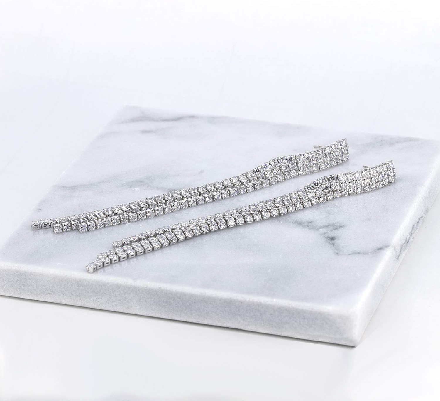 YOQUCOL Boho Tassel Chandelier Earrings Cubic Zirconia Crystal Long Drop Dangle Chain Bohemian Earrings for Women - Image 6