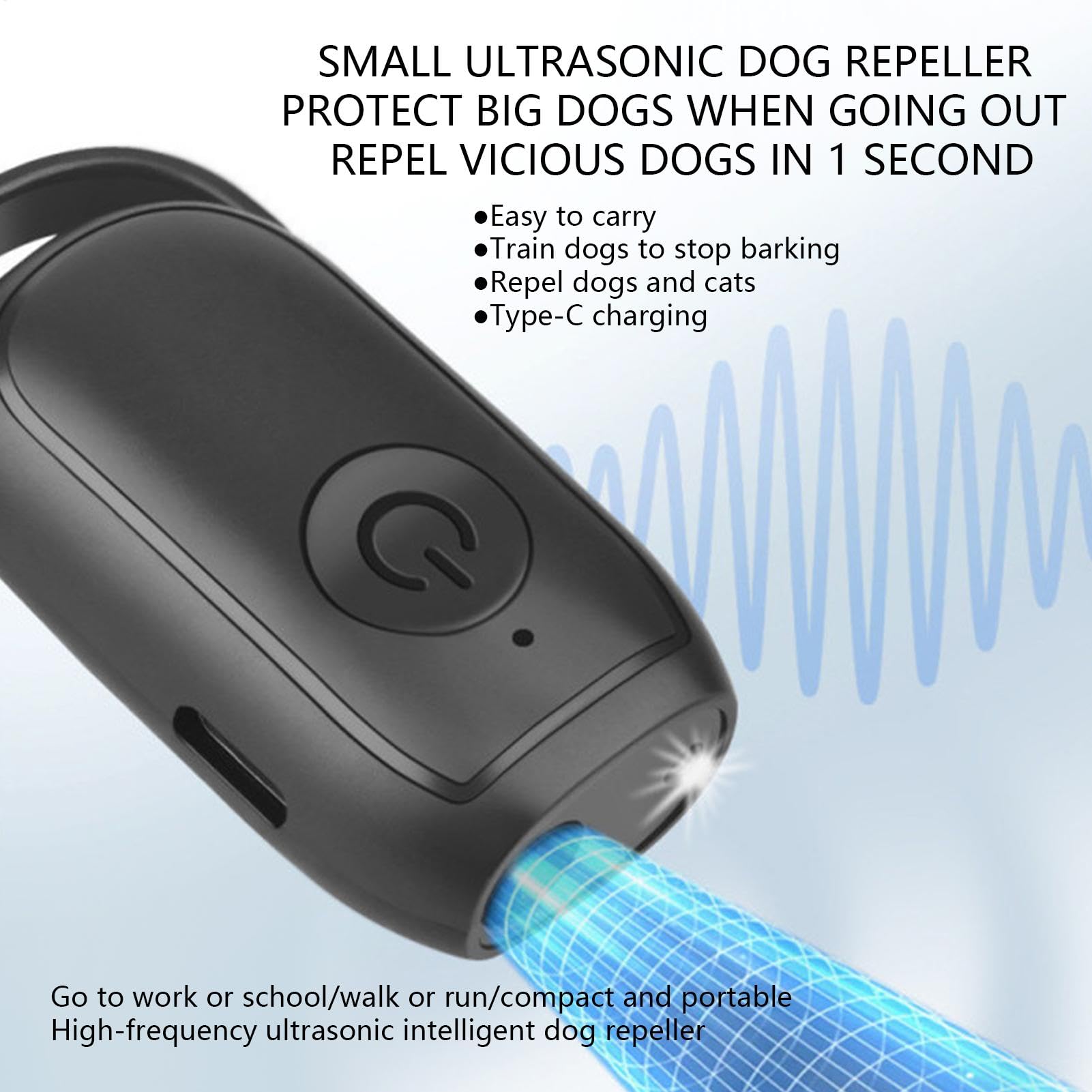 Dogs Anti Barking Device, Auto Barking Devices, Ricaricabile Ultrasonic Stopper, Long Range Bark Control, Training Tool 1.18x1.02x1.97 Inches for Pets