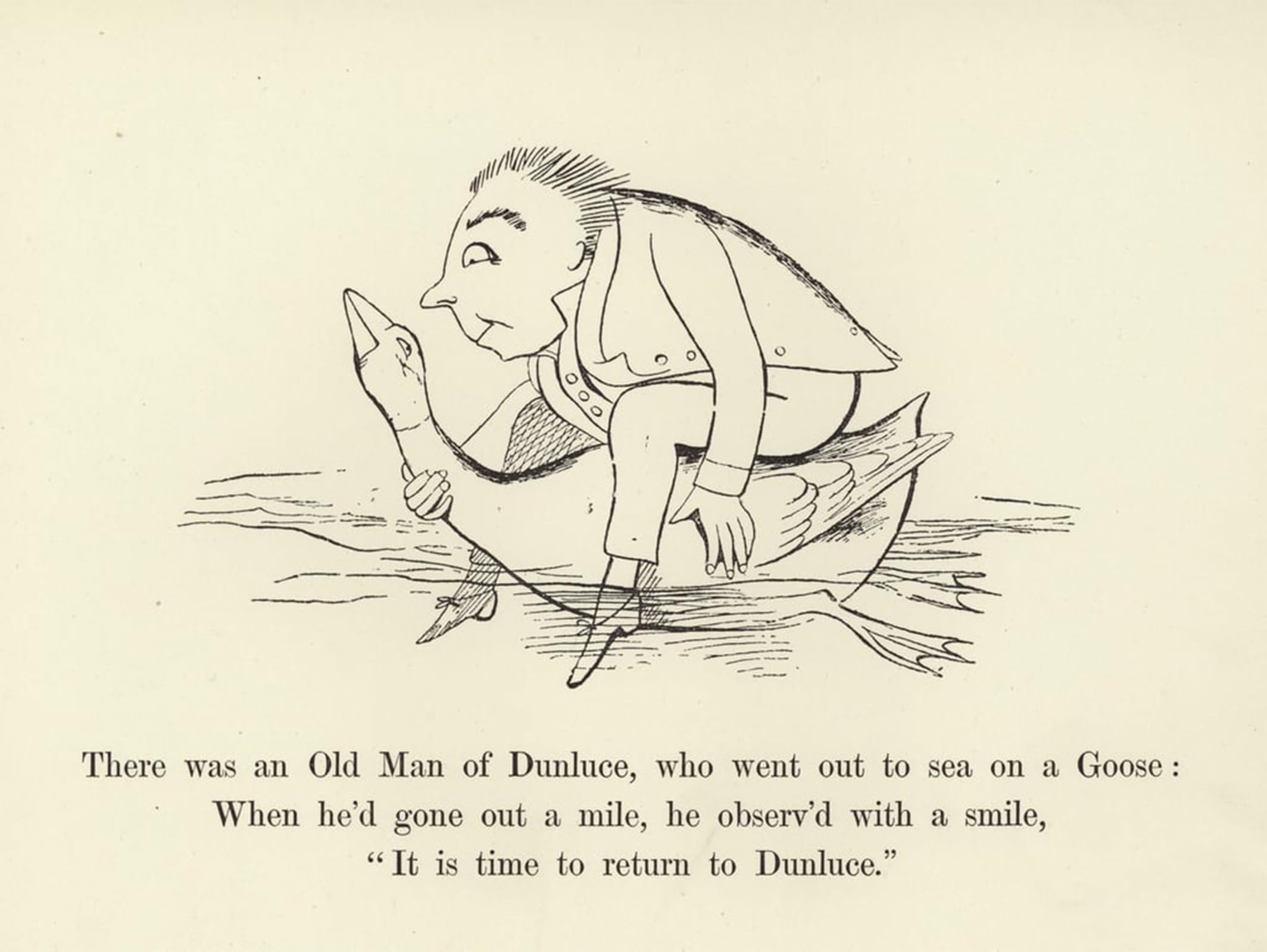 Affiche Grand Format Oie Edward Lear Déco Chambre