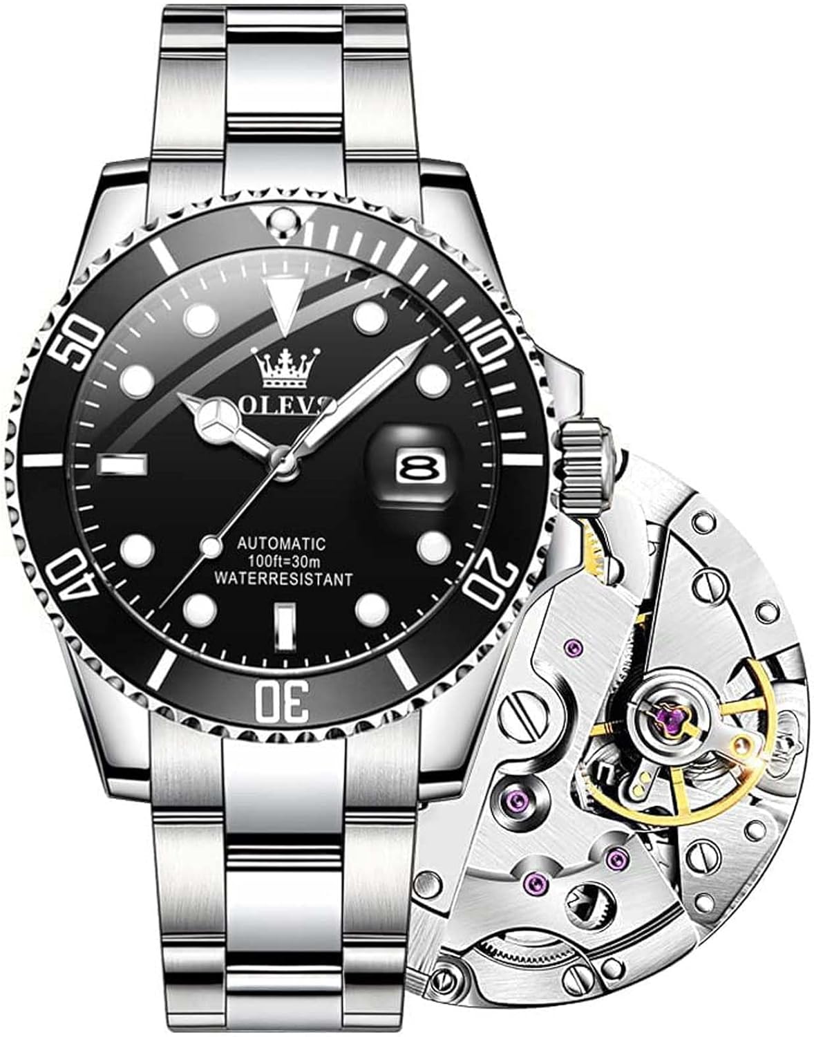 OLEVS Automatic Watches for Men,Self Winding Luxury