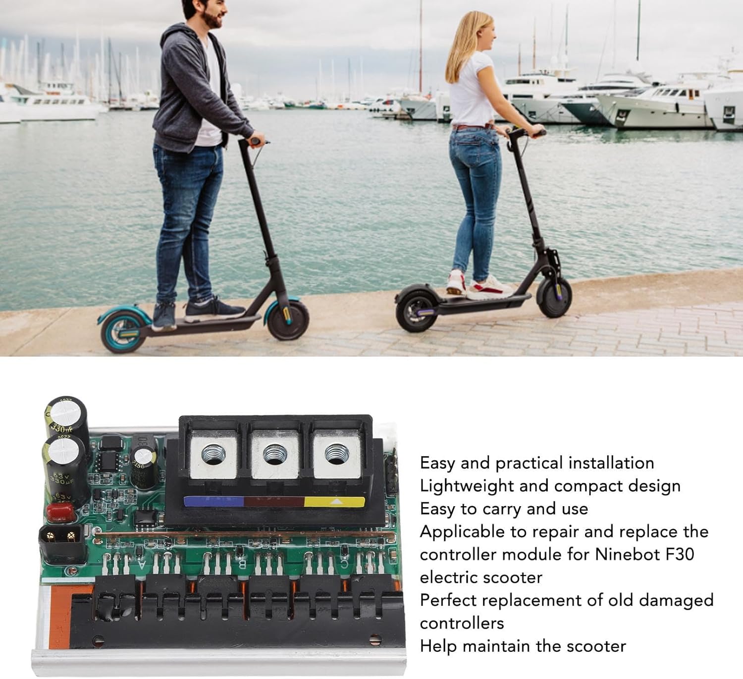 Electric Scooter Controller, Reliable Replacement Part, Circuit Board Accessory for Repairing Commuters and DIY Enthusiasts