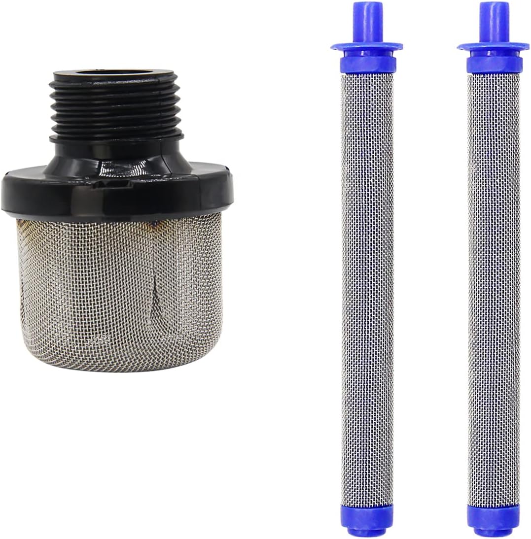 288716 Inlet Suction Strainer and 288749 Airless Spray Gun Filter Combination Fit for Airless Paint Spray Gun Black