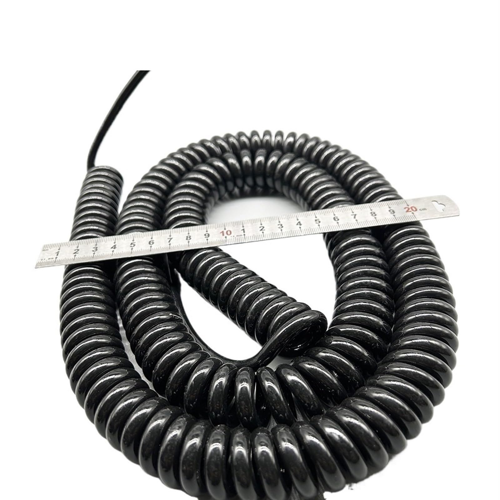 Cable para auricular de teléfono fijo 2 chaqueta telescópica del poliuretano alambre de la primavera cobre base 1.5mm2 4-6 metros(Stretch 6 Meters)