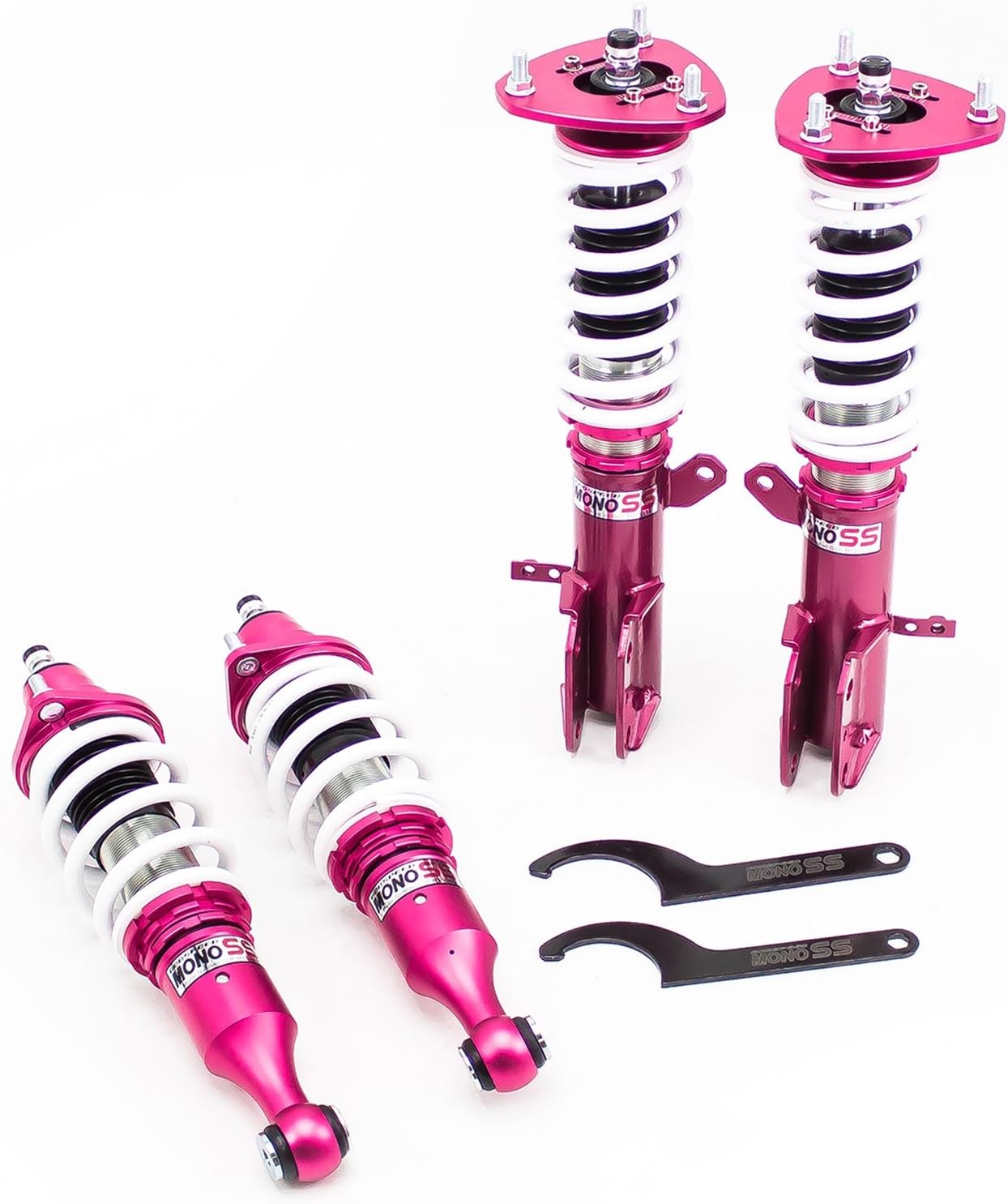 Godspeed MSS0138-C MonoSS Coilover Lowering Kit, Fully Adjustable, Ride Height, Spring Tension And 16 Click Damping, compatible with Jeep Patriot 2007-17