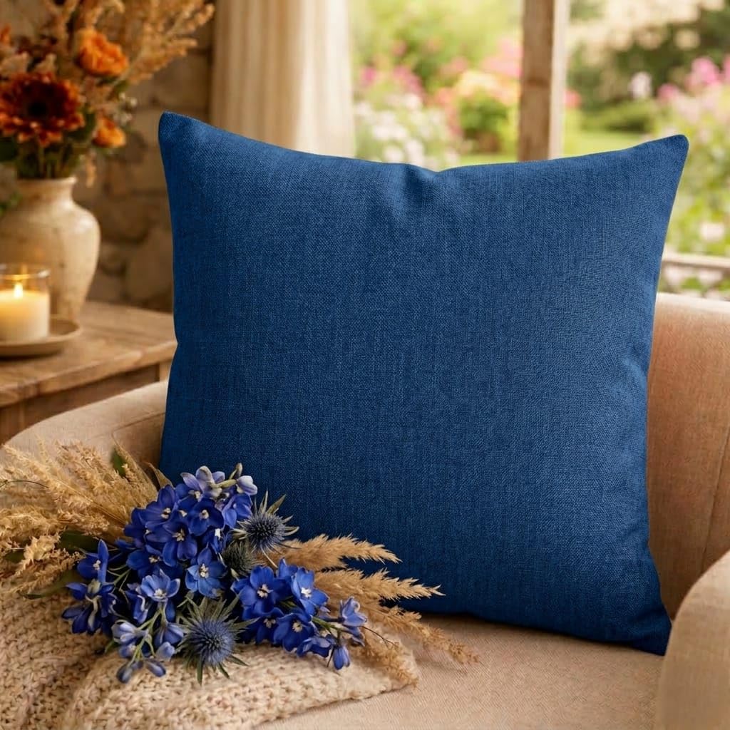 B O S A L O N I Federa HOME Impermeabile 45x45 cm – Federa Cuscino Antiacqua e Antimacchia – Tessuto Outdoor – (Blu Oceano)