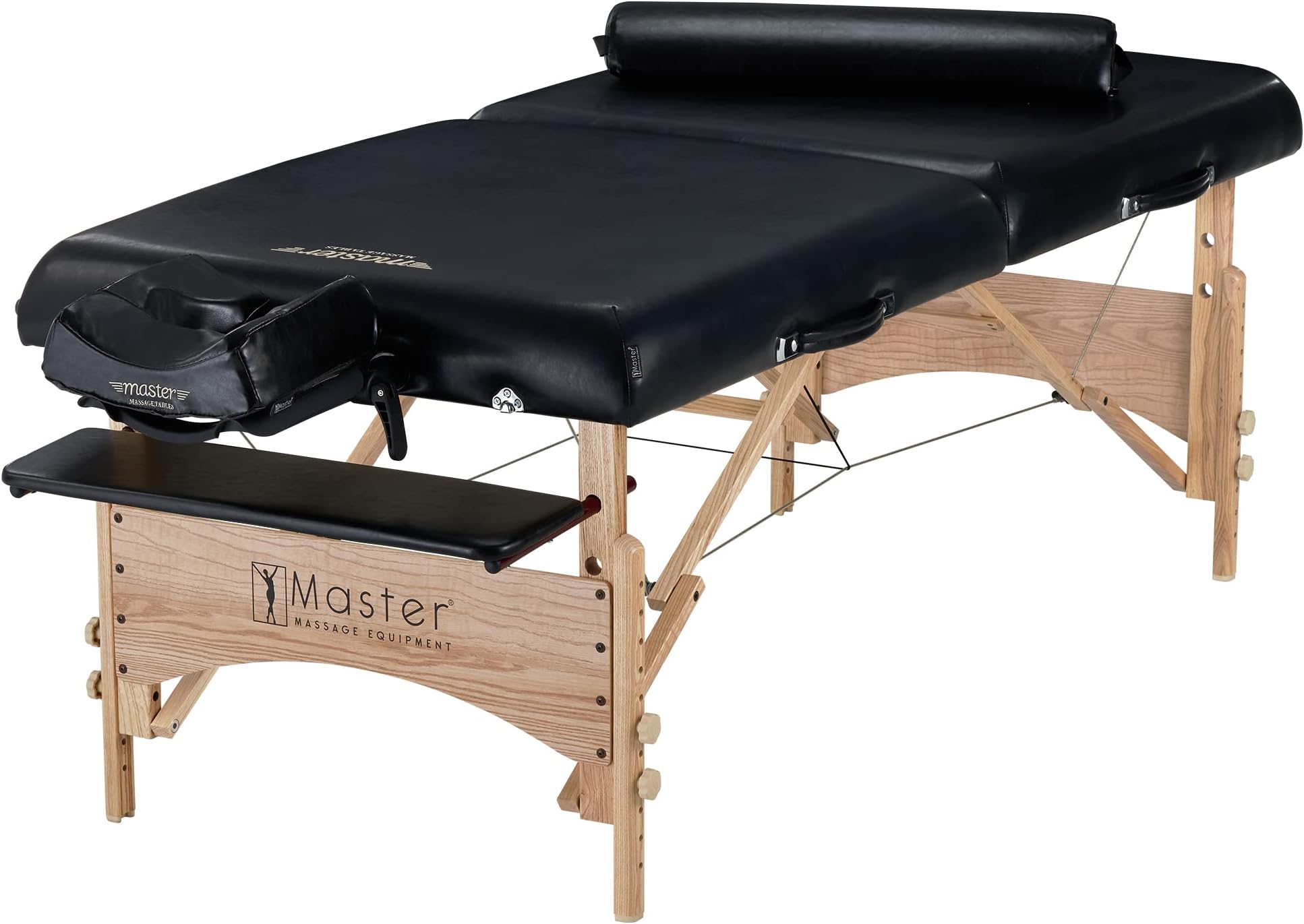 Master Massage Gibraltar 81cm Width Olympic LX Portable Massage Table, Black, Extra Wide for Larger Clients