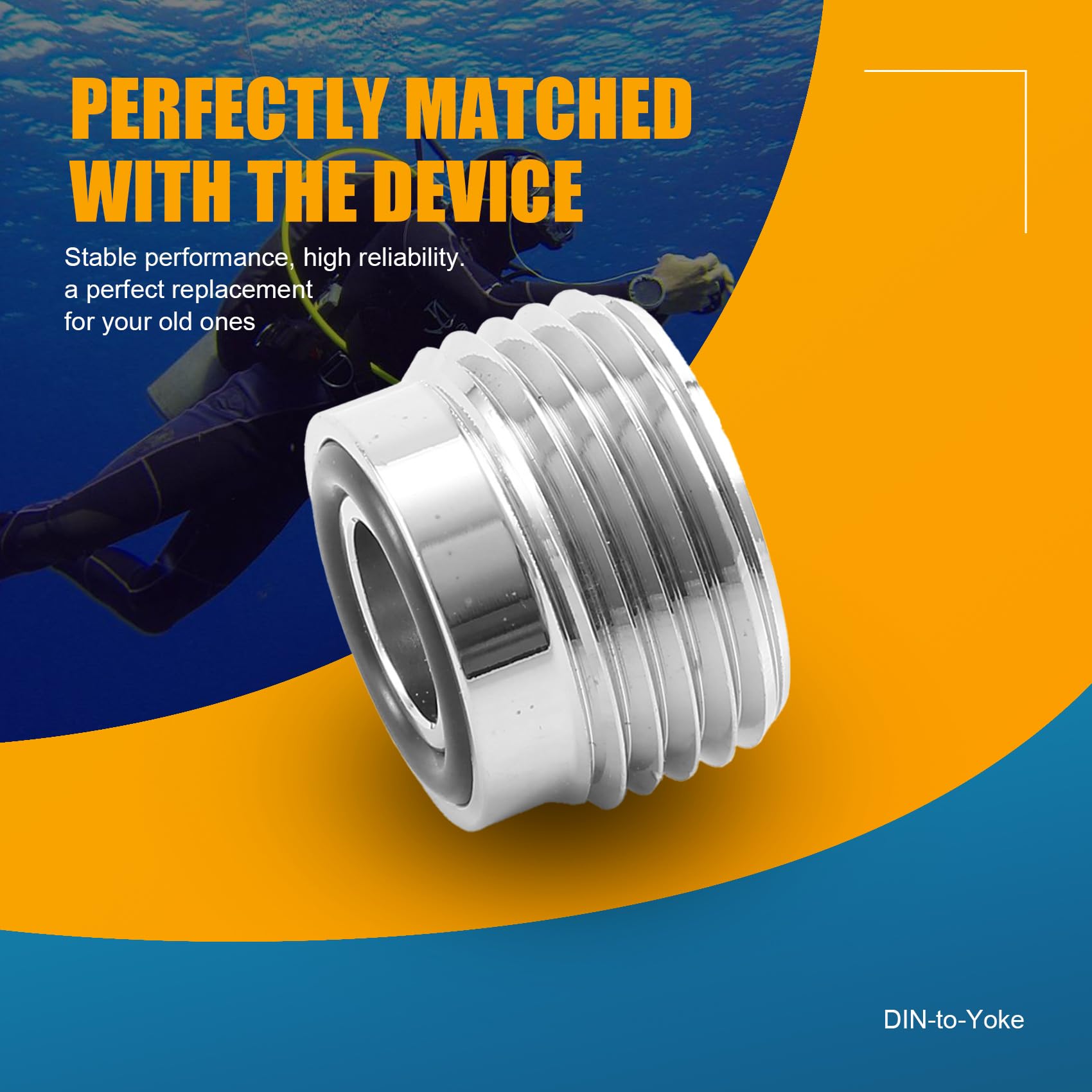 Din to Yoke Insert Tank Valve Adapter Convertidor Skuba Buceo O Anillos una abrazadera convertidor Tech Set