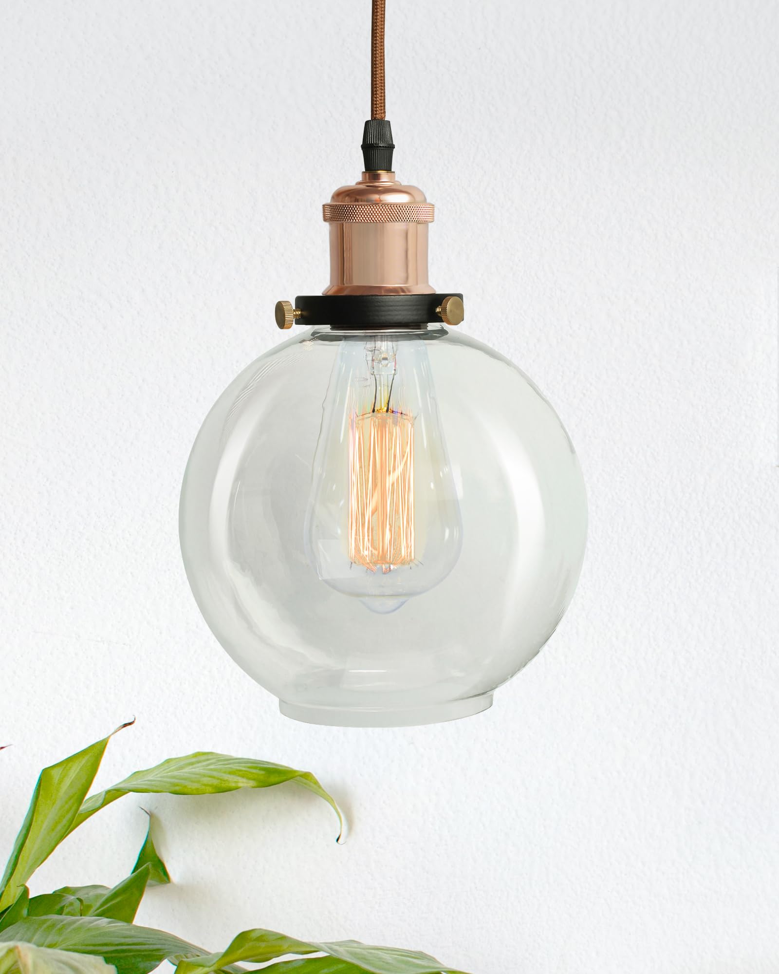 Vintage Yellow Pendant Light - Retro Industrial Chandelier -17