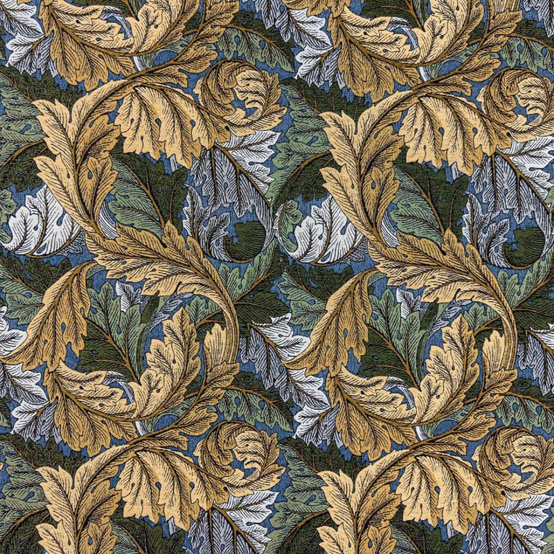 William Morris Upholstery & Curtain Tapestry Fabric,Heavyweight Vintage Floral Material,140cm Wide,Ideal for Sofas, Chairs, Cushions (Acanthus Azure, 5 Metre) – Discount Fabrics LTD