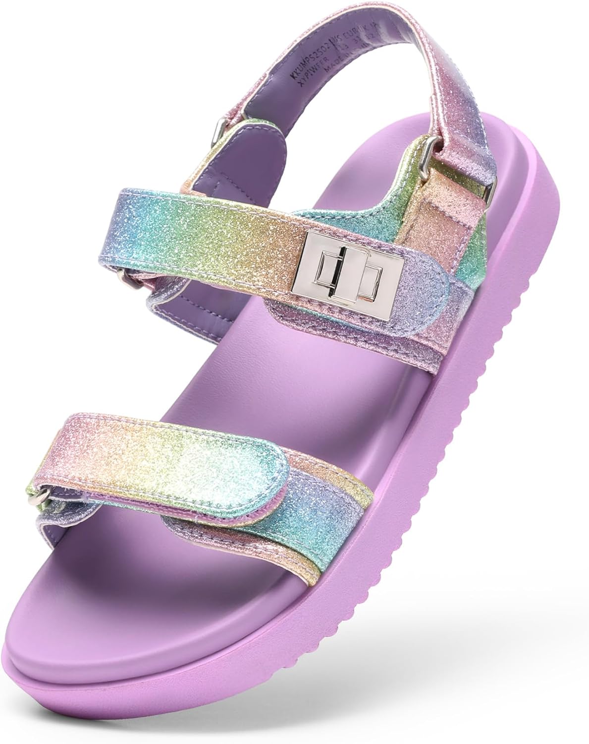 DREAM PAIRS Girls Sandals Casual Open Toe Two Adjustable Strapped Sandals with Hook and Loop for Little Kid/Big Kid