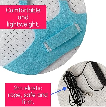 Bird Flight Harness Vest, Parrot Flight Suit with Leash for Parakeets Cockatiels Conures Budgies, Bird Flying Clothes with Rope and Handle, Anti Bite (2M, Blue)