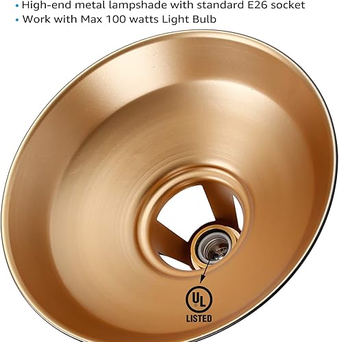 Miniatura 6 de LEONLITE Lámpara colgante de metal industrial de 492 pies de cuerda Edison estilo vintage colgante granero pantalla ETL enchufes de aluminio base