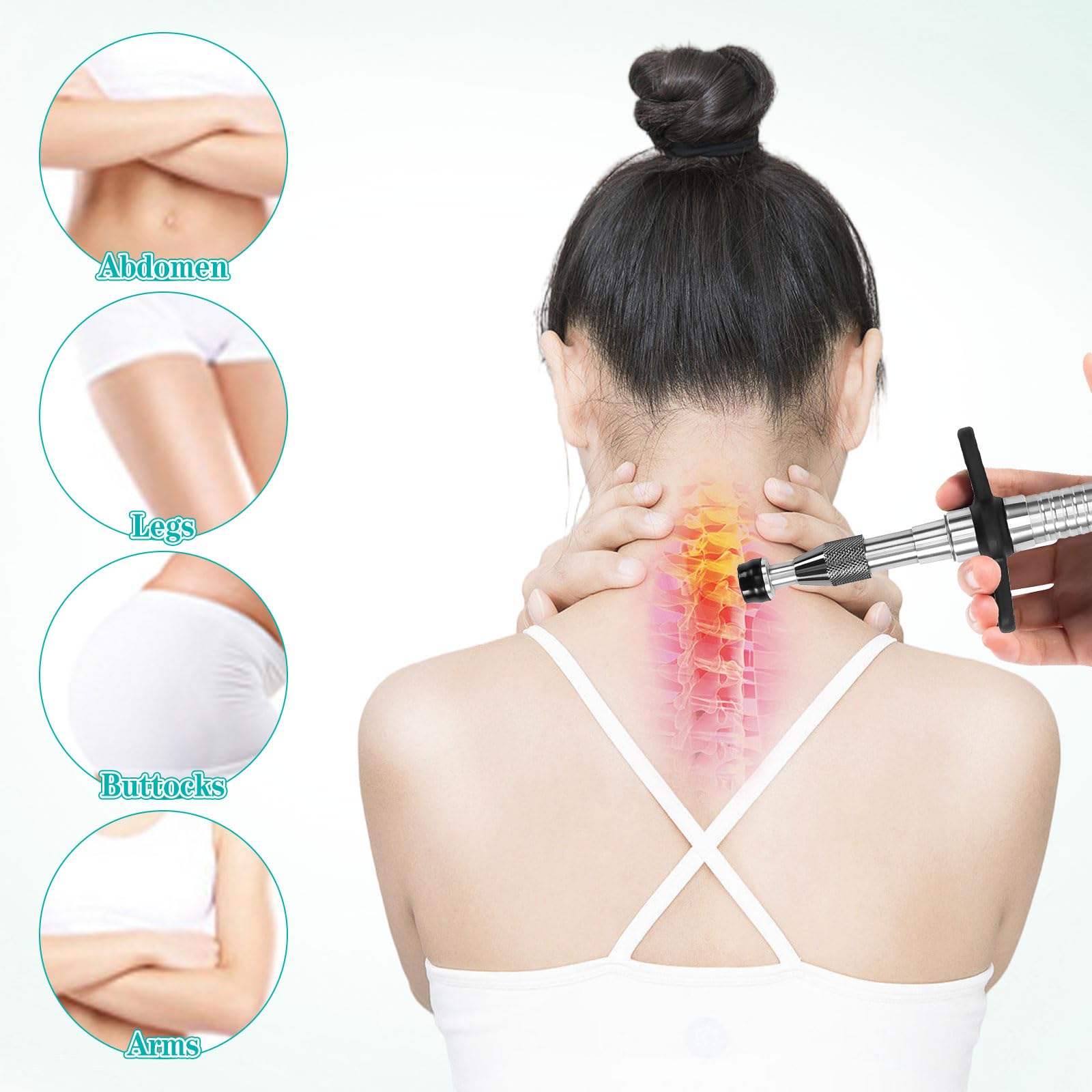 Chiropraktik-Korrekturwerkzeug, 80-280N Manuelle Wirbelsäule Chiropraktik Einstellwerkzeug Manuelles Wirbelsäulenmassagegerät Chiropraktik Einstellpistole für Nacken Rückenschmerzen Linderung