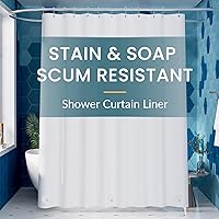 Vista 15 de Titanker 3G forro de PEVA para cortina de regadera, 72 x 78 pulgadas, forro plástico transparente, ligero e impermeable para cortina, para baño