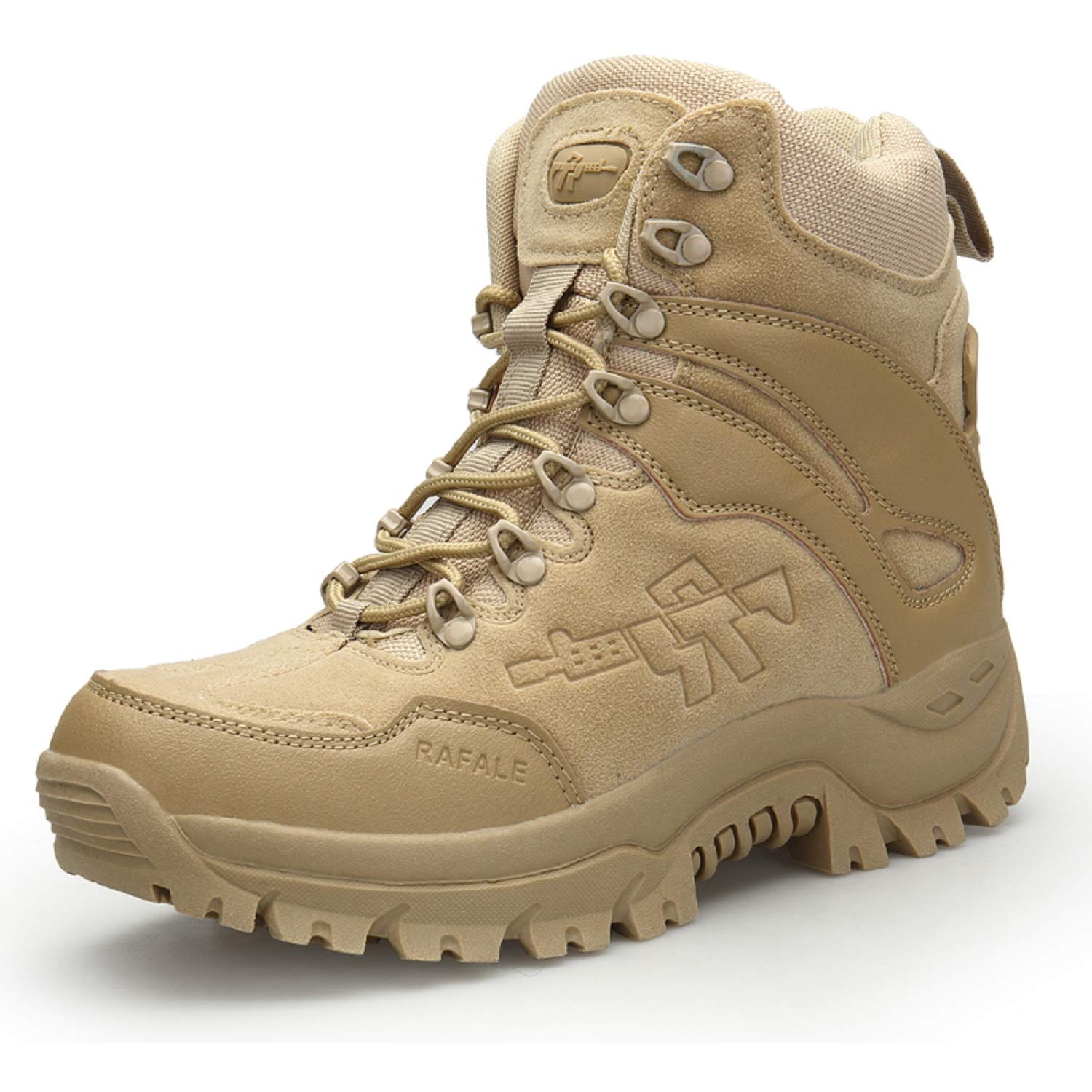AONEGOLD Hommes Bottes de Randonnée Tactiques Militaires de Combat Bottes Chaussures de Trekking extérieures Respirantes Antidérapant