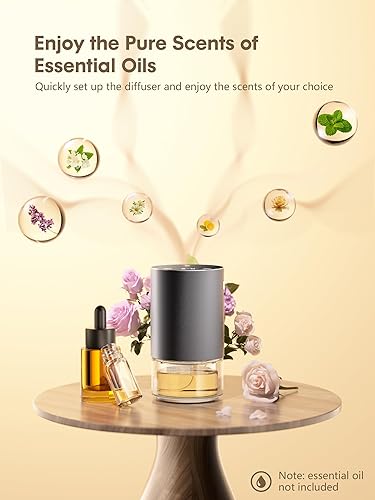 Miniatura 2 de Difusor de aceite esencial sin agua Difusor de aroma recargable para el hogar y el coche, difusor portátil sin agua con modo hogarcoche, 4 niveles