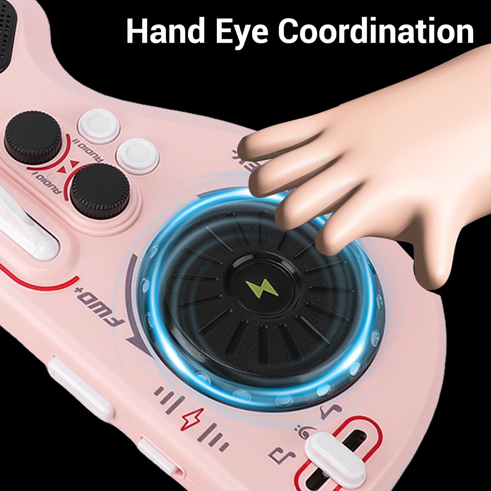 XUMIUZIY Giocattolo per Chitarra Senza Corde per Bambini | Chitarra Elettrica Pieghevole Multifunzionale Bluetooth per i più Piccoli (PINK)