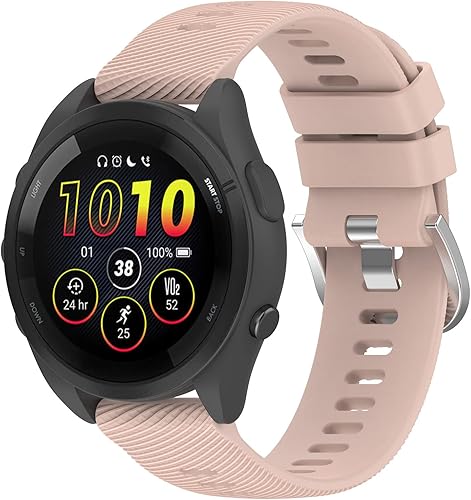 Miniatura 3 de Correa de silicona suave compatible con Garmin Forerunner 265265S Smartwatch Sport Flexible Correa de muñeca para Garmin Forerunner 265265S pulsera