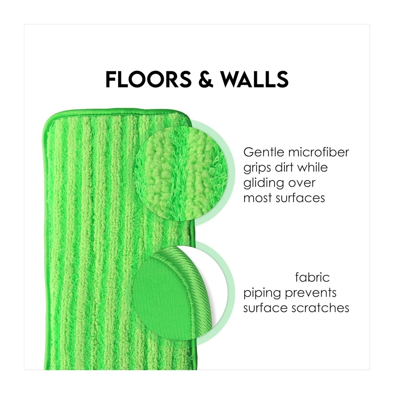 Almohadillas De Fregona De Microfibra Reutilizables Y Lavables De 12 Pulgadas, Compatibles Con Swiffer, Paños Secos Y Húmedos for Limpieza De Suelo Con Pulverizador WetJet(7pcs)