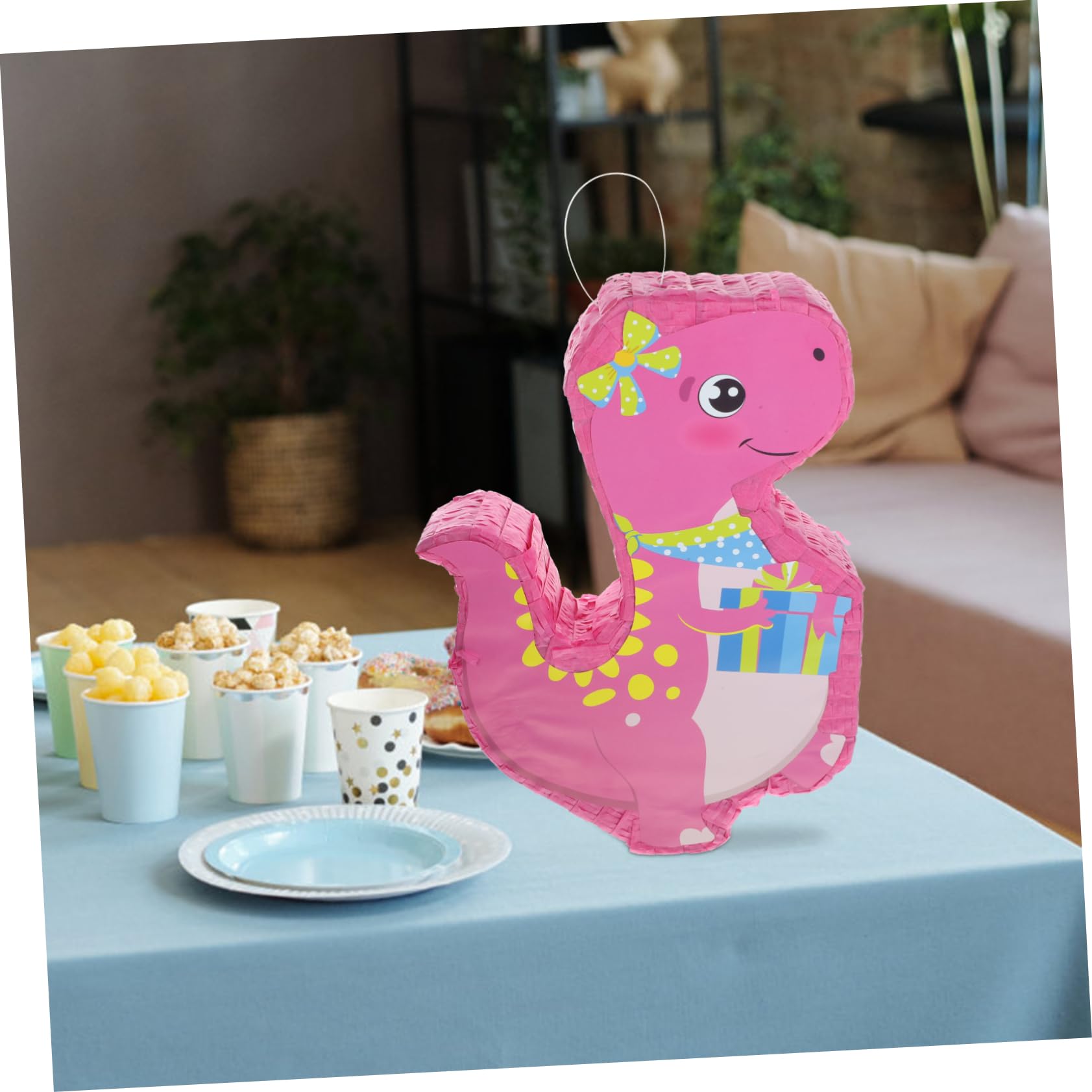 Piñata Dinosauro Rosa in Carta per Festa Compleanno Ragazzo Ragazza, Decorazione Divertente e Gioco per Eventi e Festival a Casa