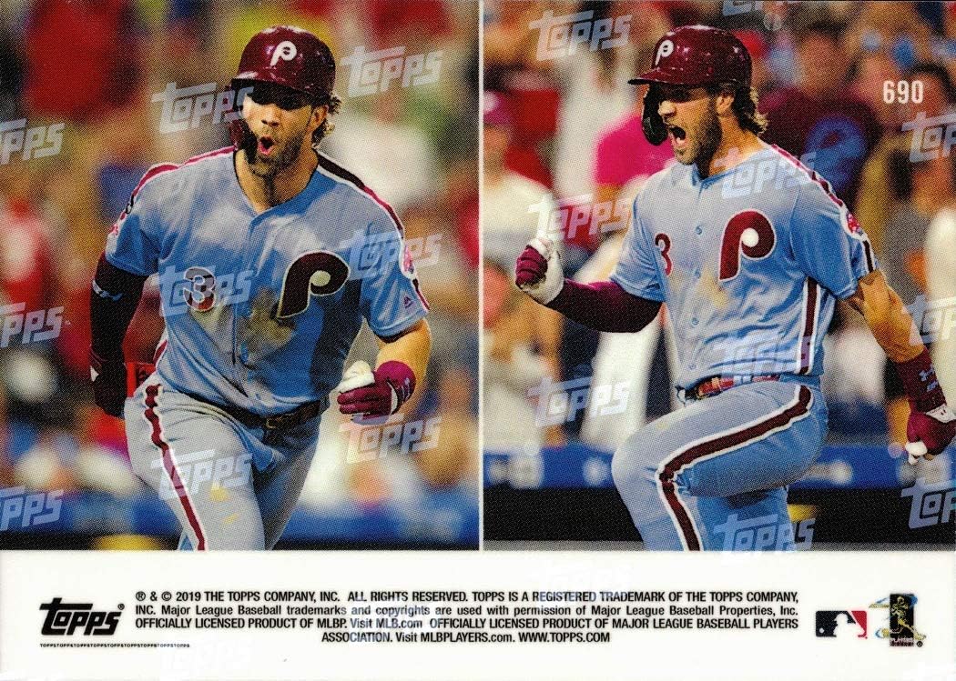 2019 Topps Now #690 Bryce Harper Baseball Card - Walk-Off Grand Slam Seals Epic Comeback Win - Only 2,287 made!
