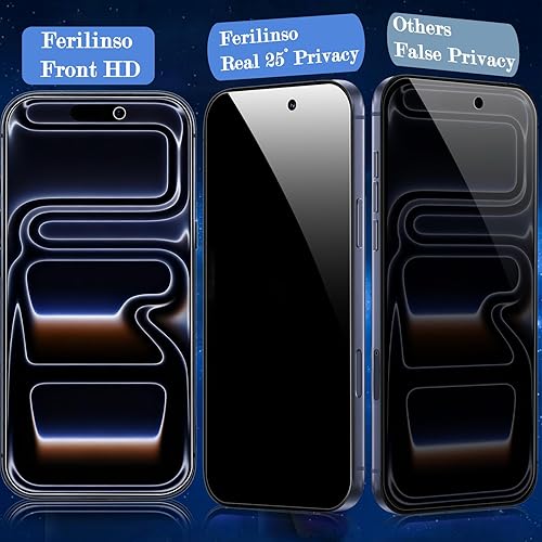 Miniatura 9 de Ferilinso Paquete de 4 protectores de pantalla de privacidad para Samsung Galaxy S24 Ultra con 4 protectores de lente de cámara de vidrio templado