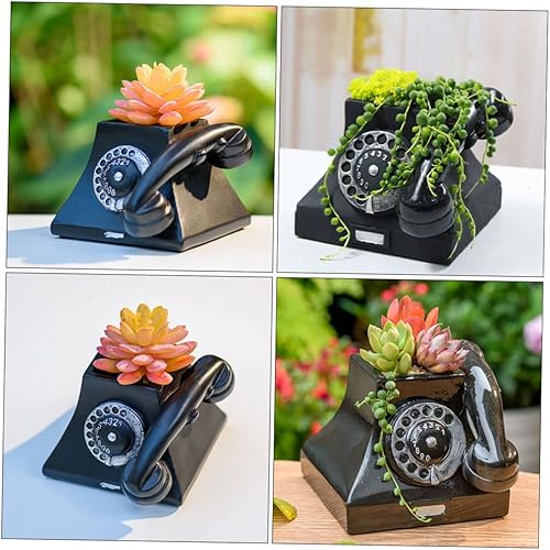 Miniatura 4 de Elegante teléfono flores maceta creativa decoración para oficina en casa resina material