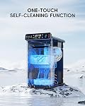 Ecozy Countertop des fabricants de glace, Ultra Slim Design avec panneau à couleurs complètes, lumières intérieures, 26 lbs/24H, Machine à glace auto-nettoyante pour la maison/cuisine/RV