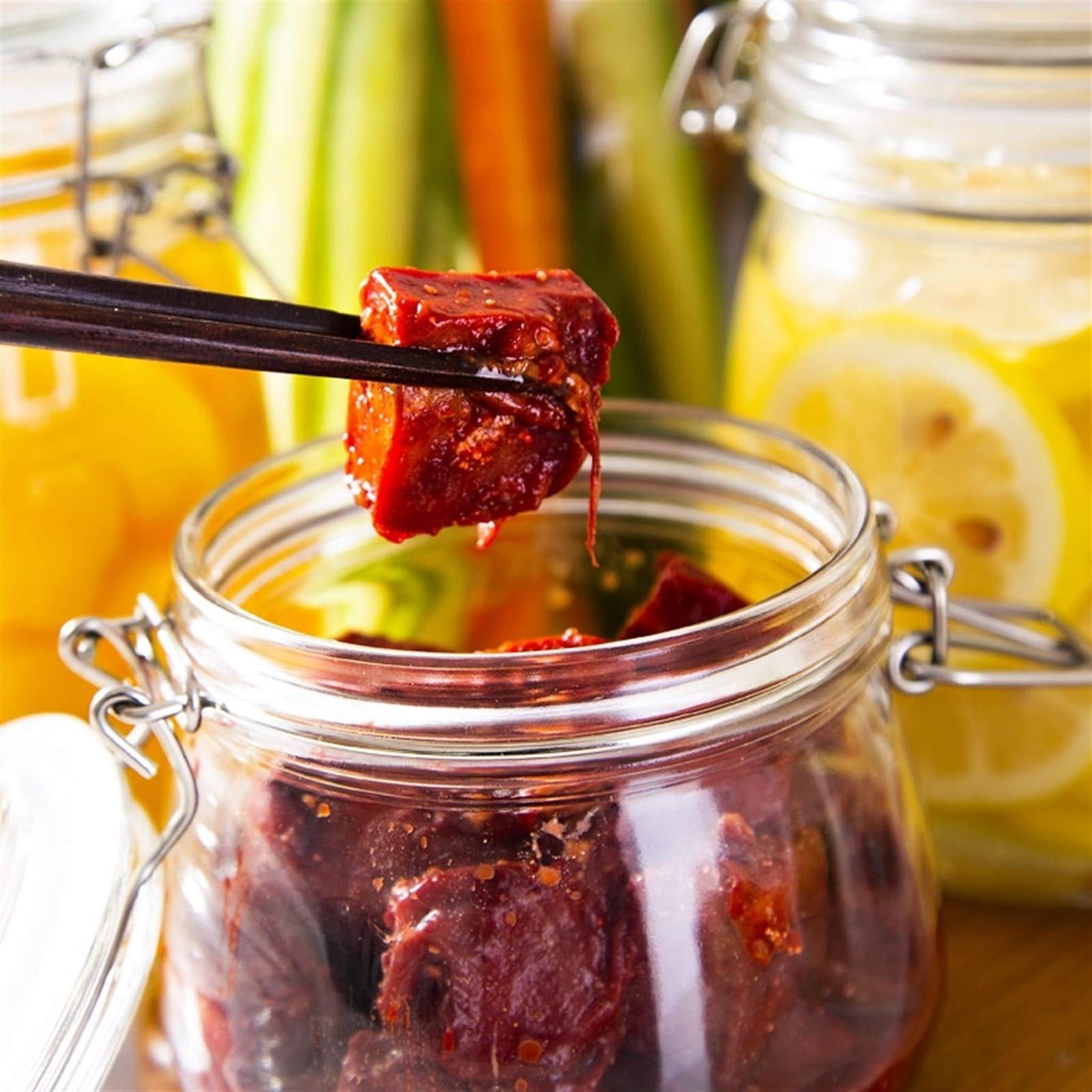 Botes para Alimentos Tarro 2 Piezas de Almacenamiento de Vidrio, con Tapa hermética, de Boca Ancha de Cocina envase de alimento, conservando Jam, Especias, café, azúcar Botes Herméticos