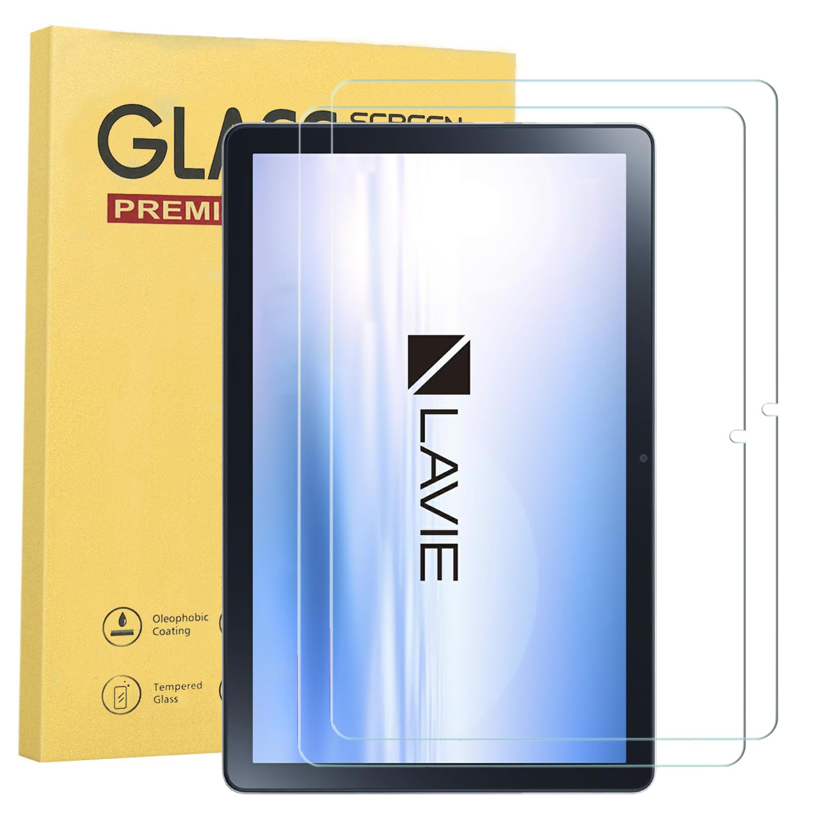 【2枚セット】For NEC LAVIE Tab Lite TL103/KAL PC-TL103KAL 強化ガラスフィルム For NEC LAVIE Tab Lite TL103/KAL PC-TL103KAL 10.1インチ 対応 液晶保護フィルム 全面保護 硬度9H 耐衝撃 飛散防止 貼り付け簡単 自動吸着 気泡ゼロ 指紋防止 超高質感
