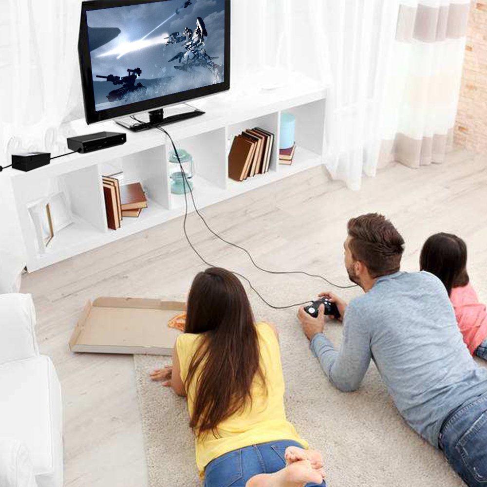 Xbox One Netzteil Brick, Xbox Power Supply Brick AC Ladegerät für Xbox One Konsole Ersatz Kit Netzteile Brick EU Ladekable, 100-240V [Verbesserte Leise Version]