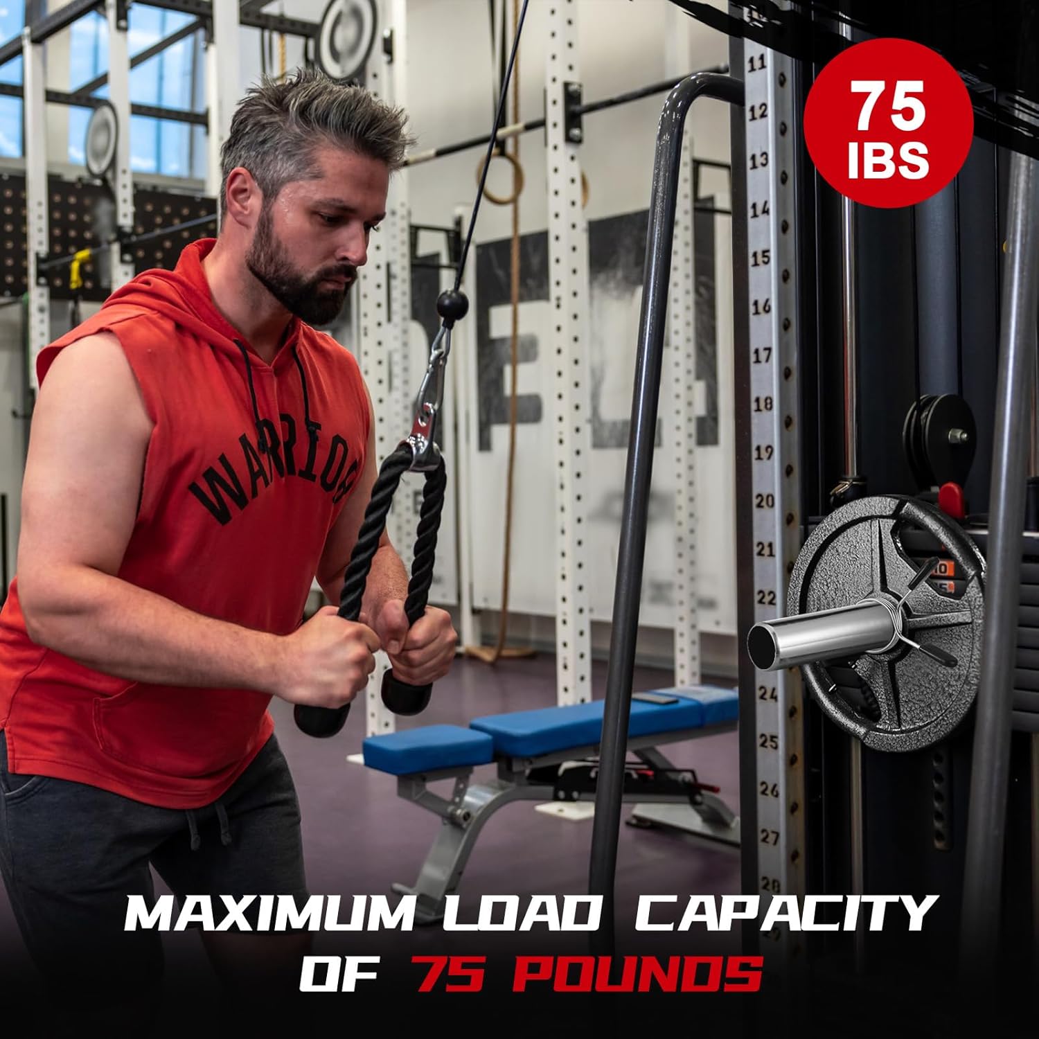 Lasnten Weight Stack Pin Extender with Spring Clip Collar, 10 mm Gym Pin for Cable Machine & Home Gym, Made of Solid Steel for Secure and Long Lasting Use