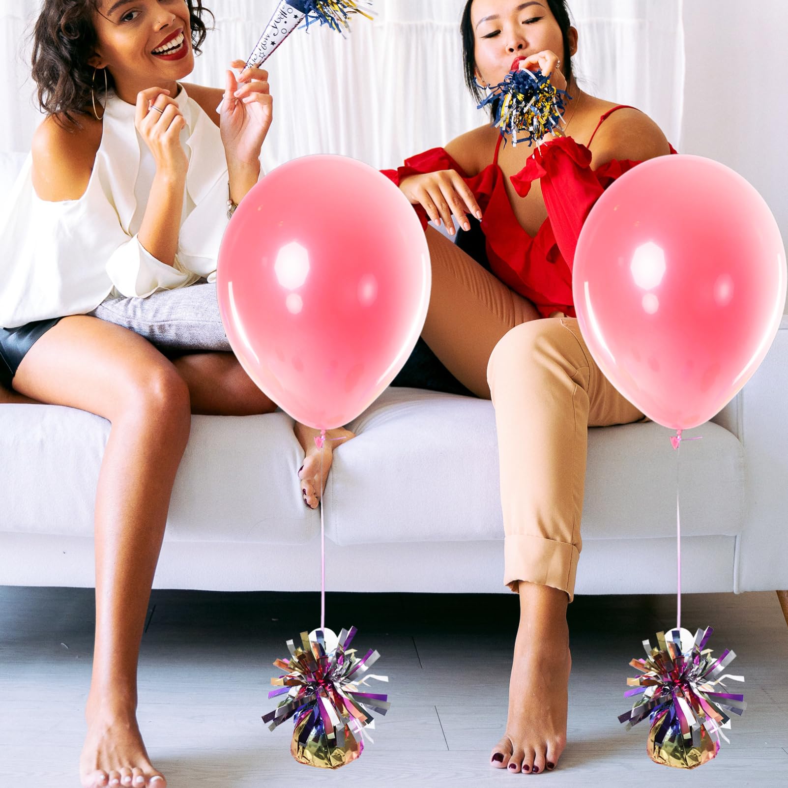 Pesas para Globos 6 Piezas de Film y Cemento para Eventos