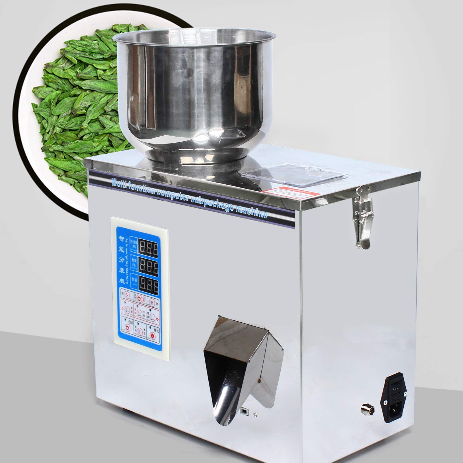 Machine de remplissage pneumatique automatique de 1 à 50 g, 180 W, 220 V, 50 Hz, pour thé, granulés, riz médical, produits secs
