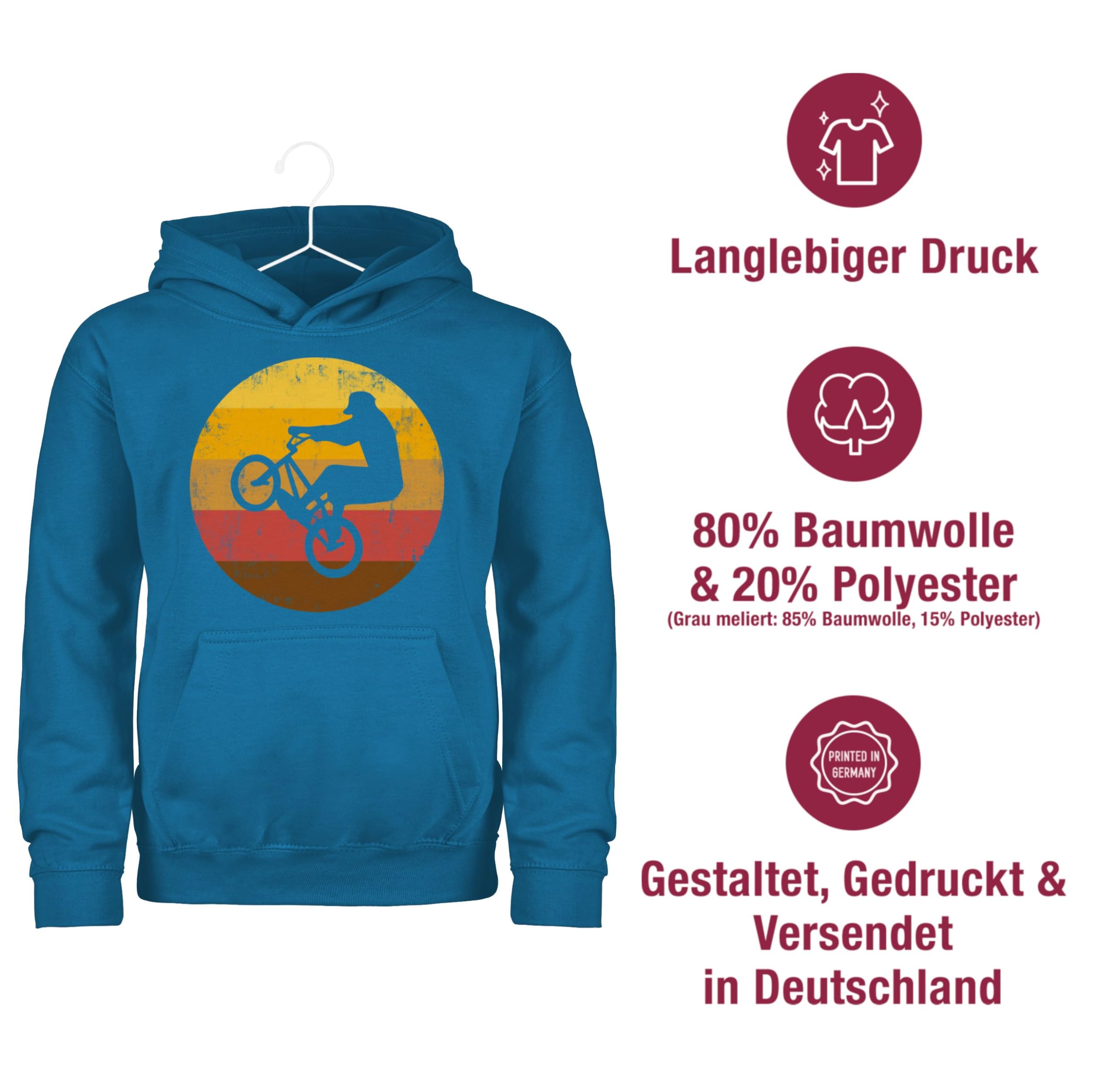 Shirtracer - Kinder Hoodie Jungen Mädchen - Sport Kleidung - Radsport Geschenk BMX Fahrer Geschenk Radfahrer I