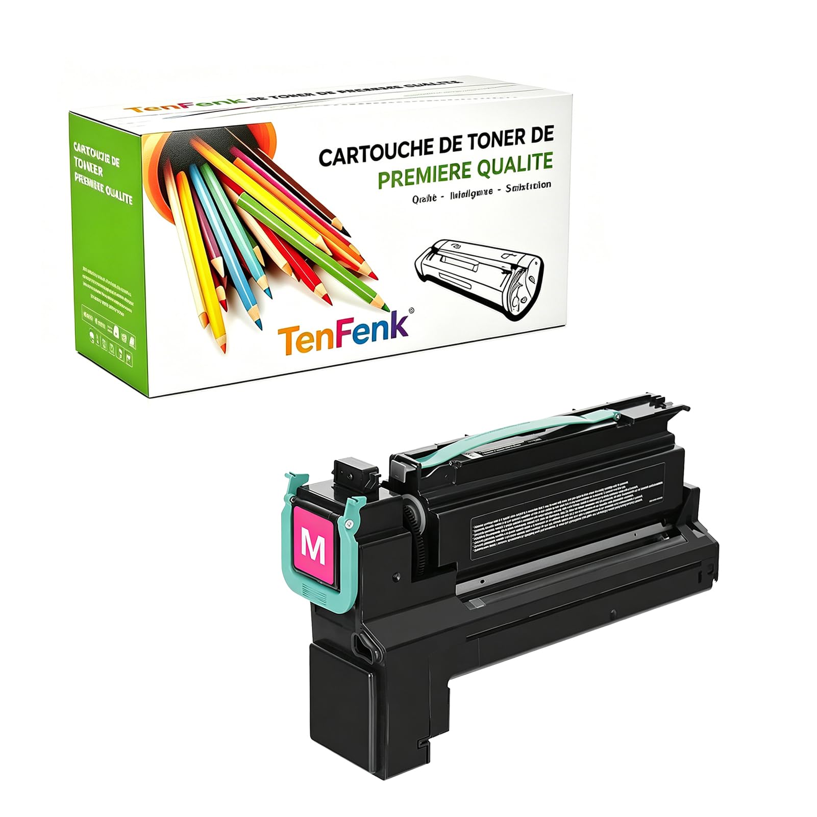 Compatibile Sostituzione Cartuccia Toner Per Lexmark XS796 24B5835 24B5832 24B5833 24B5834 Da Utilizzare Con Lexmark XS796DE XS796DTE Stampante,Magenta