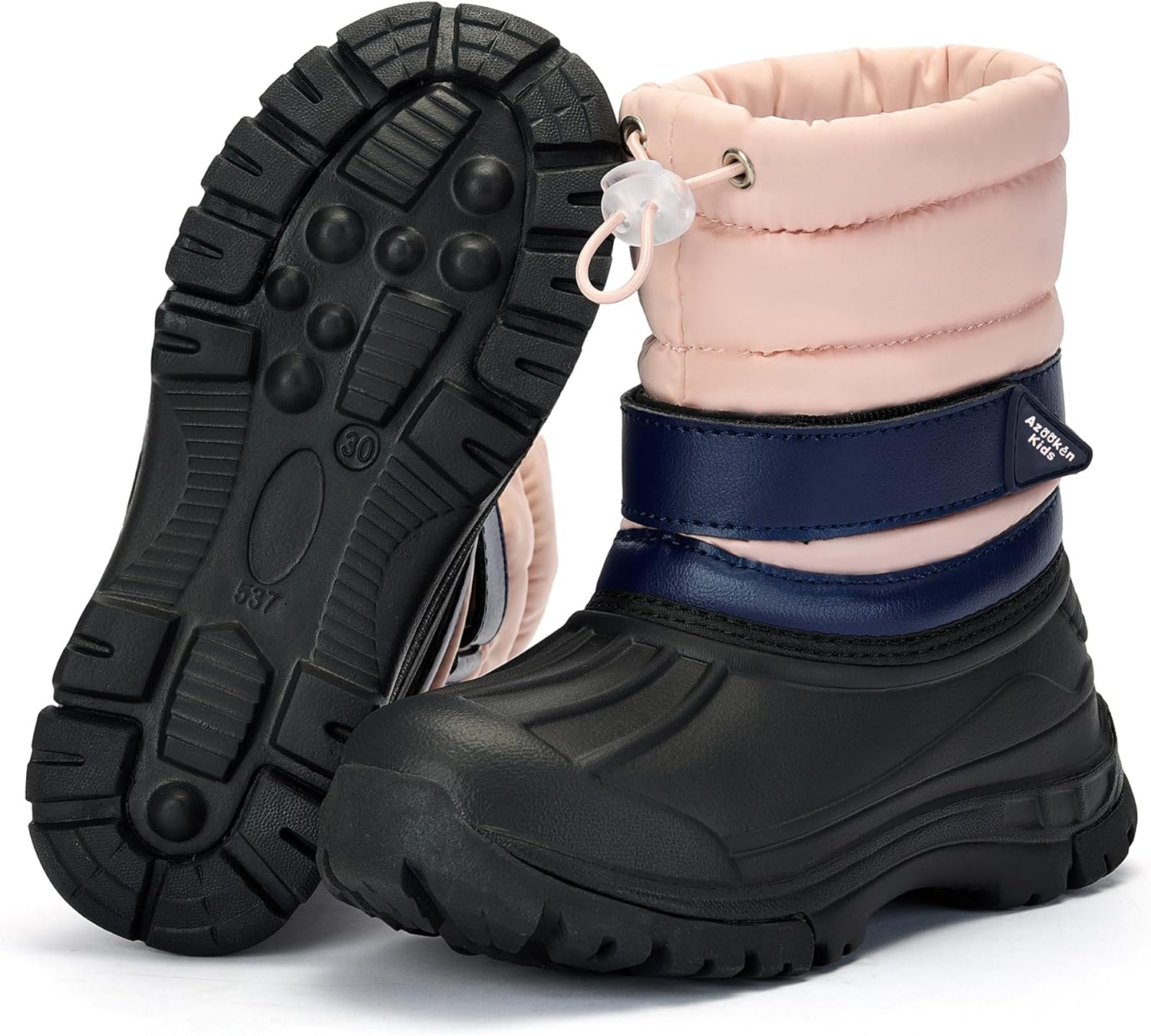 Azooken Kid's Snow Boots Winter Waterproof Slip Resistant Cold Weather Shoes(Little Kid/Big Kid)