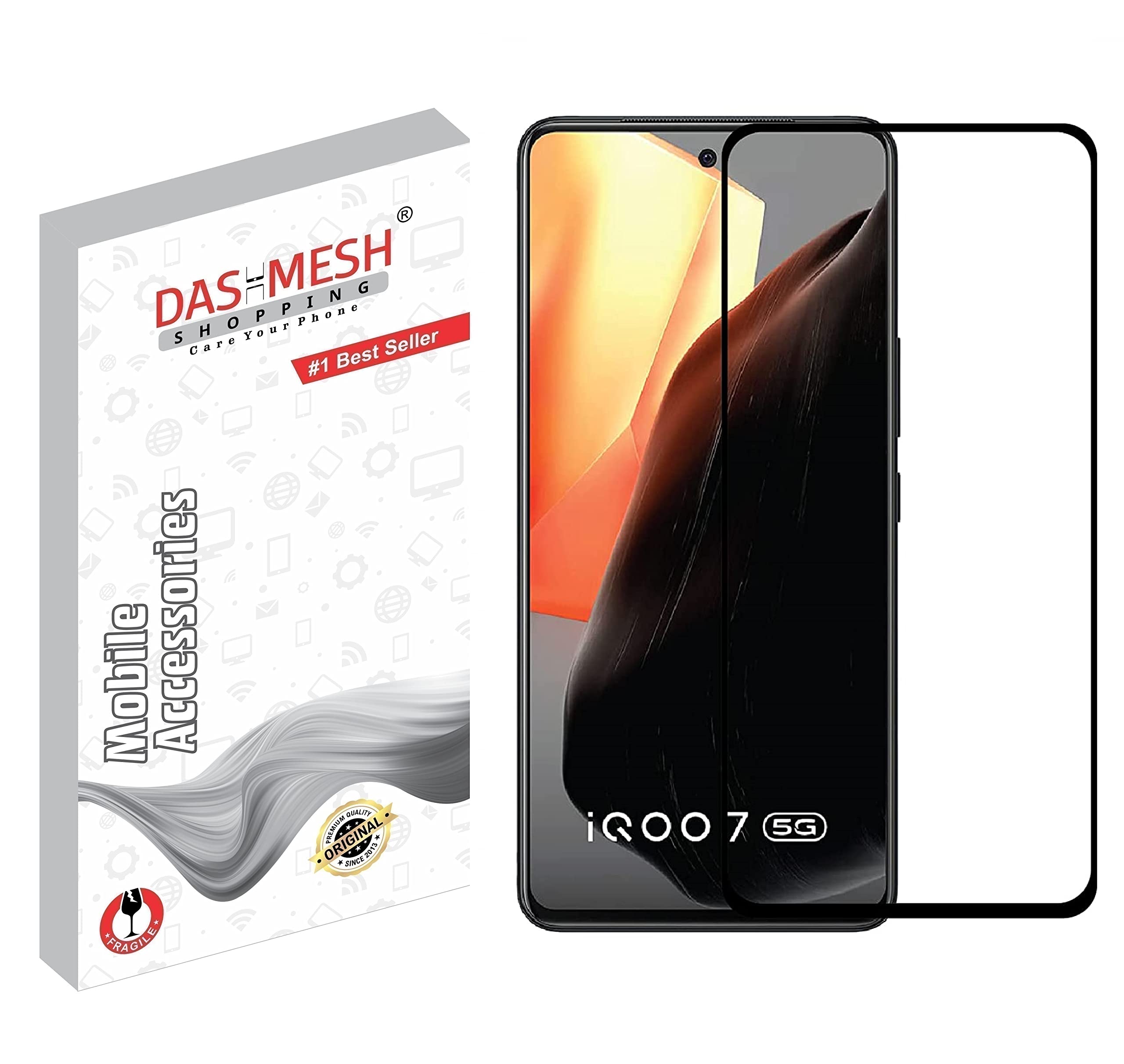 Dashmesh Shopping® Tempered Glass Screen Protector Compatible for iQOO 7 5G / iQOO 7 Legend 5G / iQOO 9 SE 5G with Edge to Edge Coverage and Easy Installation Black (B0BP2TR466) Amazon Price History, Amazon Price Tracker
