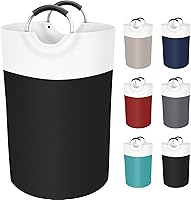 Vista 1 de BlissTotes - Canasta de lavandería de 75 litros, cesta de ropa independiente, cesta de ropa sucia plegable, tela impermeable con asas de aluminio