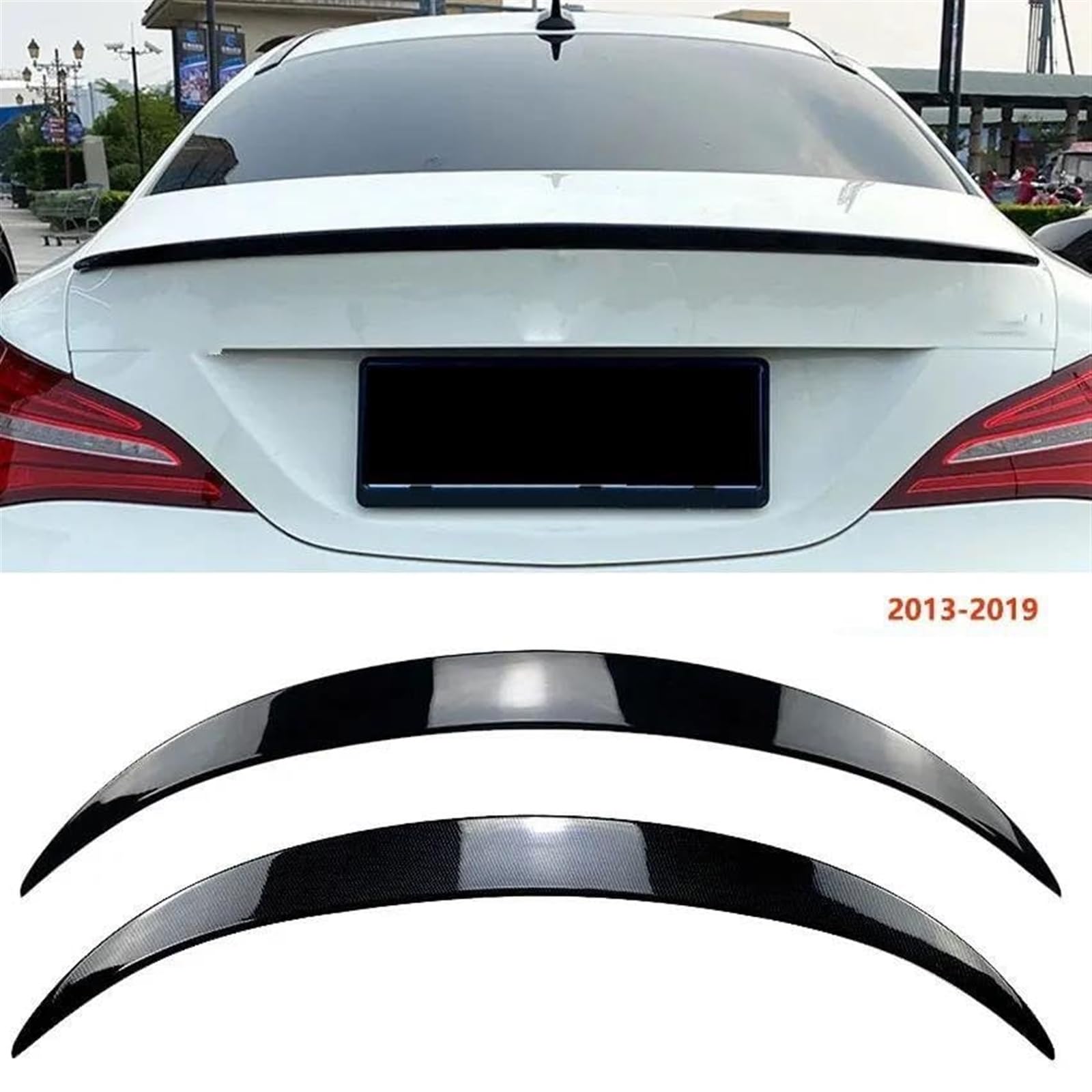 Spojlery tylne bagażnika samochodu, skrzydło dachu samochodu, do Mercedesa-Benza, do klasy CLA C117 CLA180 200, do CLA45, do AMG 2013-2019, ochraniacz górnego skrzydła bagażnika Spoiler tylny