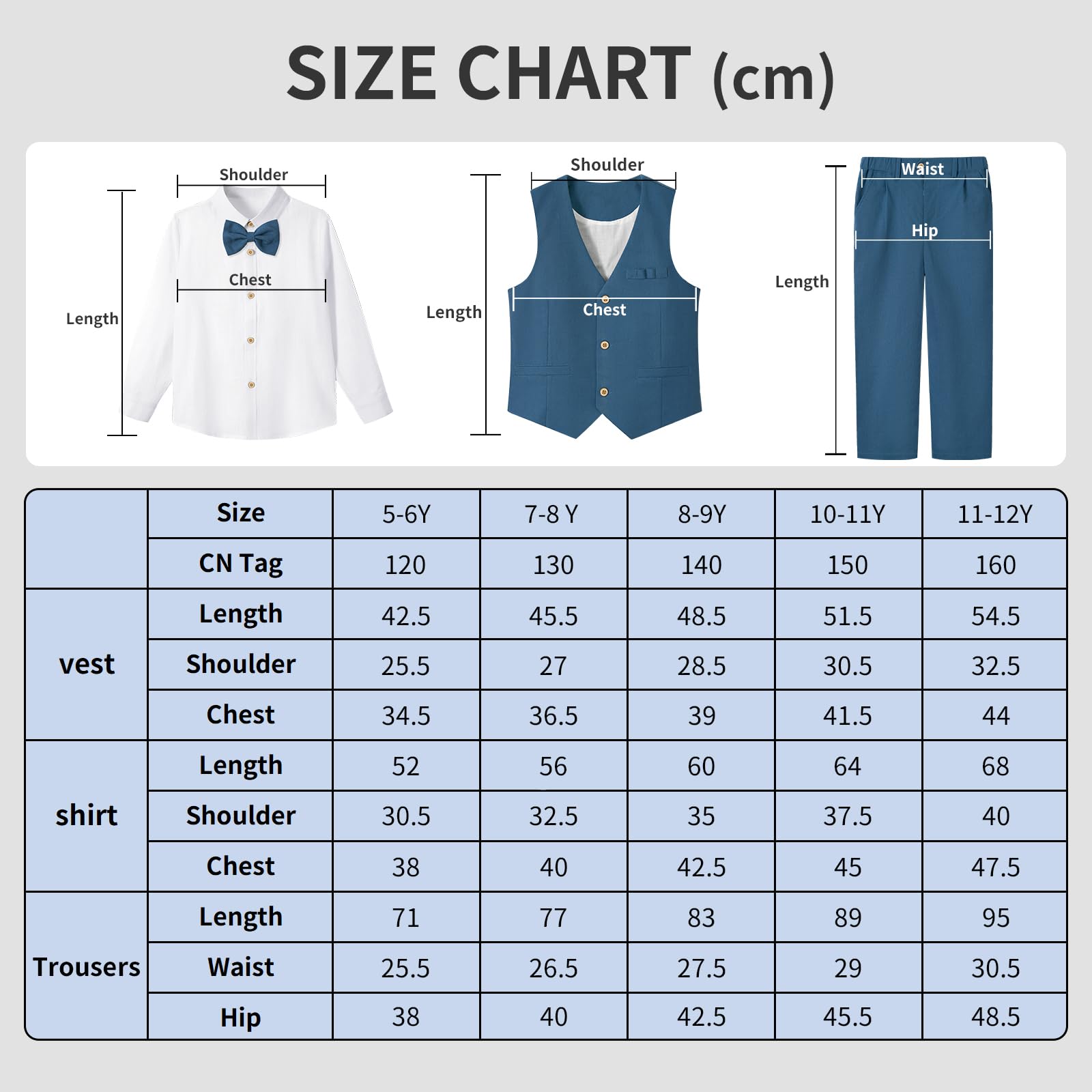 LOLANTA 4PCS Traje de Boda para PAJE Niño, Conjunto de Chaleco y Pantalón Lino para Niños, Ropa de Bautizo Ceremonia Fiesta, Chaleco+Pantalón+Camisa+Pajarita