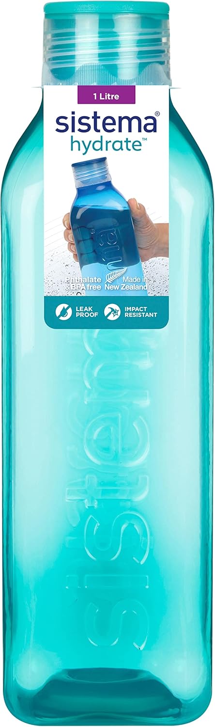 Sistema Square Water Bottle, 1 L - Assorted Colours