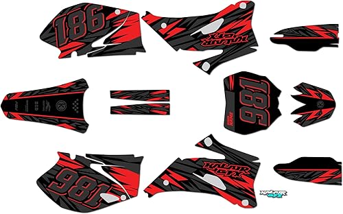 Kit de gráficos para Yamaha YZ 450F (2008-2009) Serie Twitch Rojo 16 Mil - Adhesivos para moto Dirt Pit Bike Motocicleta, accesorios de motocross