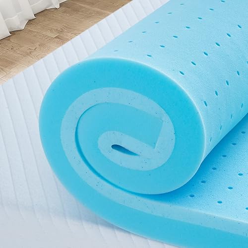 Miniatura 7 de Maxzzz Cubrecolchón de 4 pulgadas King – Cubrecolchón de espuma viscoelástica de gel fresco extra firme, cubrecolchón duro para aliviar el dolor de