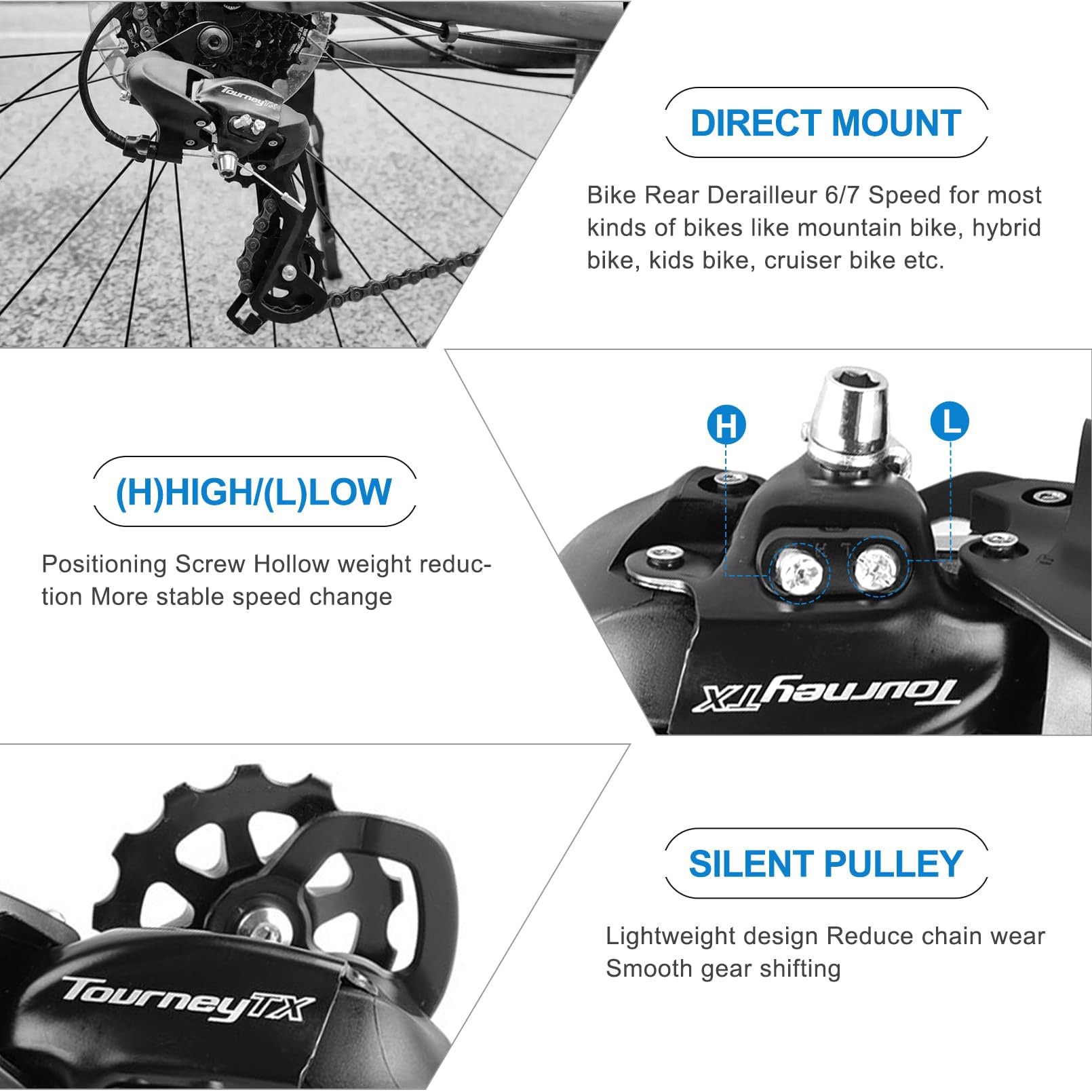 Amazon.com : Relwears Tourney 7/8 Speed Derailleur RD-TX800 Bike