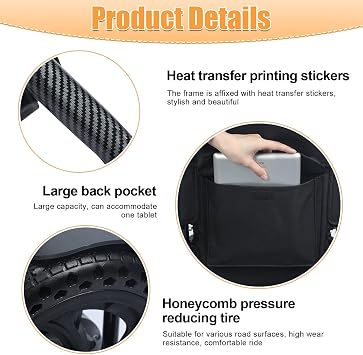 22kg Folding Electric Wheelchair, Travel Wheel Chair with 2×250W Motors, Mobility Aid with Carbon Alloy Frame & Pneumatic Tires & 20 km Range, Power Chair Outdoor Commuting for Seniors Carbon Fibre