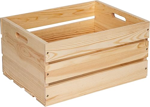 Cajas de madera de pino extra grandes para almacenamiento, cajas de almacenamiento de discos de vinilo, las cajas de almacenamiento están hechas de