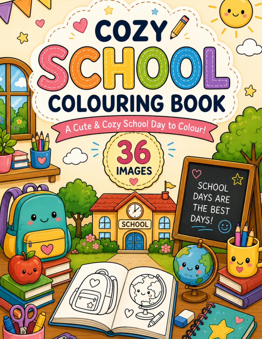 Cozy Friends Coloring Book: 36 Heartwarming Coloring Pages Filled with Friendship, Laughter & Cozy Moments